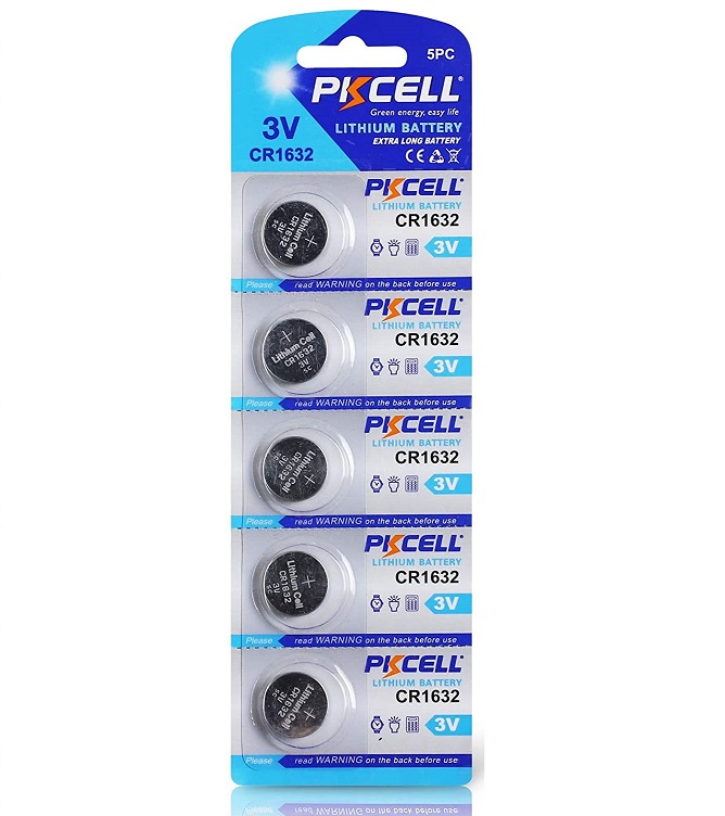 Tenergy CR1632 3V Lithium Button Cells 5 Pack (1 Card)